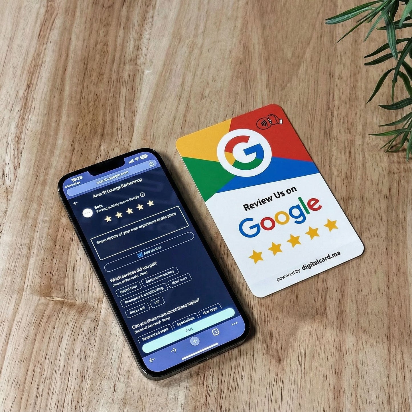 بطاقة تقييمات جوجل